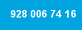 928 006 74 16